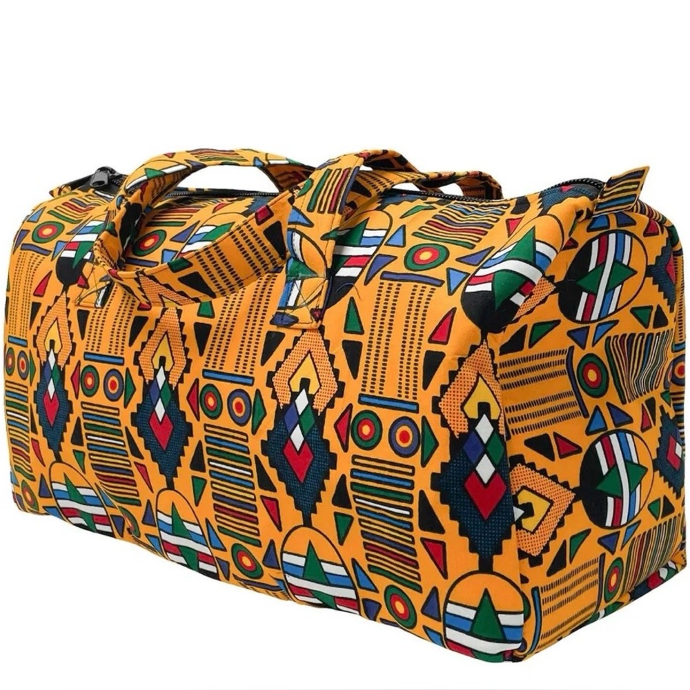 Women’s Tribal Print Duffel Bag - Yellow Pattern